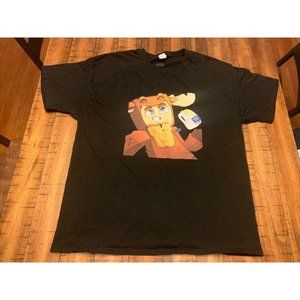 Mens XL Moose Milk Vtg 90s Animated black t shirt retro